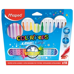 MAPED FLAMASTRY COLORPEPS LONG LIFE 18 KOL