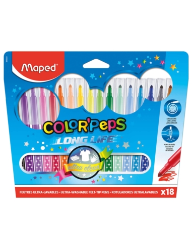 MAPED FLAMASTRY COLORPEPS LONG LIFE 18 KOL