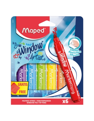 MAPED FLAMASTRY DO SZYB WINDOW MARKERPEPS 6 KOL