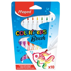 MAPED FLAMASTRY COLORPEPS BRUSH 12 KOL