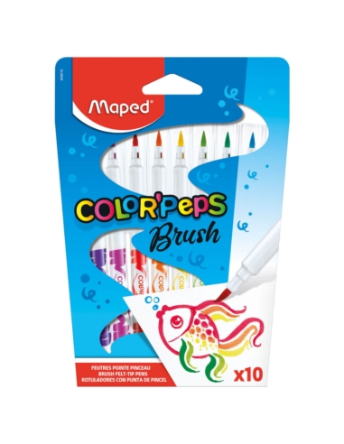 MAPED FLAMASTRY COLORPEPS BRUSH 12 KOL