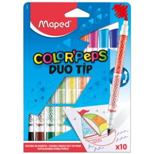 MAPED FLAMASTRY COLORPEPS DUO TIP 10 KOL