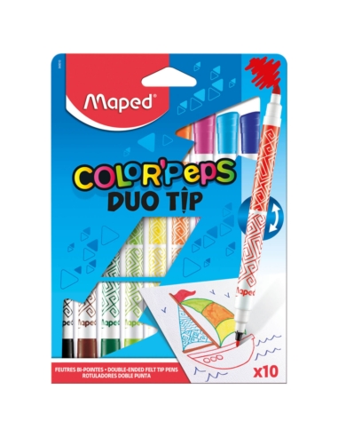 MAPED FLAMASTRY COLORPEPS DUO TIP 10 KOL