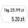 Taśma do metkownicy 2R 26X16 mm biała M30014335