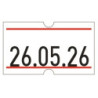 Taśma do metkownicy 1R 21X12 mm biało-czerwona