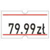Taśma do metkownicy 1R 21X12 mm biało-czerwona