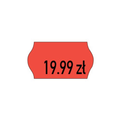 Taśma do metkownicy 1R 22X12 mm czerwone neonowe