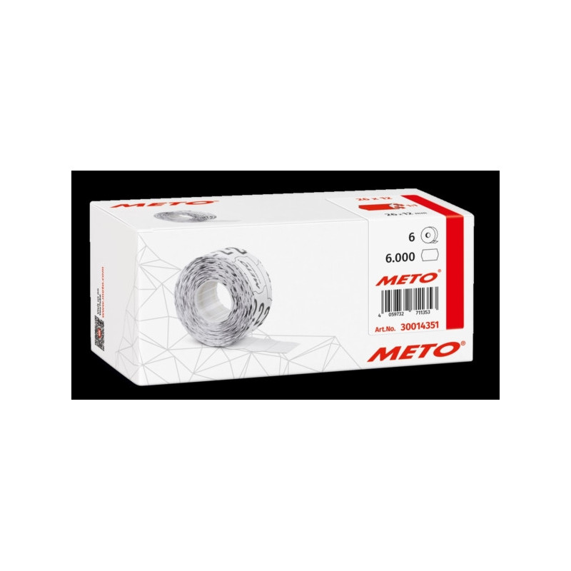 Taśma do metkownicy 1R 26X12 mm czerwone neonowe