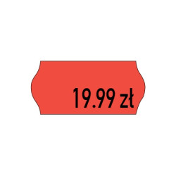 Taśma do metkownicy 1R 26X12 mm czerwone neonowe