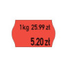 Taśma do metkownicy 2R 26X16 mm czerwone neonowe