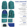 PLECAK OXFORD SCHOOL CIEMNOZIELONY