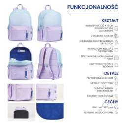 PLECAK OXFORD GRADIENT LAWENDOWY