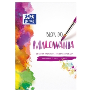 OXFORD BLOK DO MALOWANIA BIAŁY A4/20K