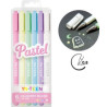 DŁUGOPISY ŻELOWE NIEBIESKIE INTERDRUK PASTEL 6KOL