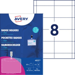 Identyfikator holder Avery klips 60x90mm