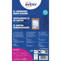 Identyfikator holder Avery tekturowy 105x148mm