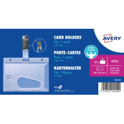 Identyfikator holder Avery klips 54x85mm