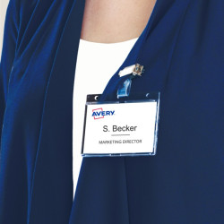 Identyfikator holder Avery klips 54x85mm