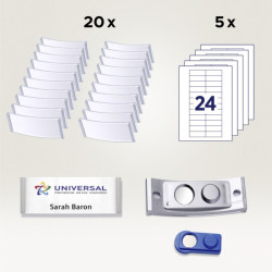 Identyfikatory Avery 68x22 mm na magnes 20 szt