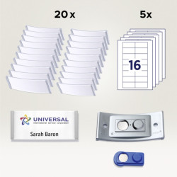 Identyfikatory Avery 80x34 mm na magnes 20 szt