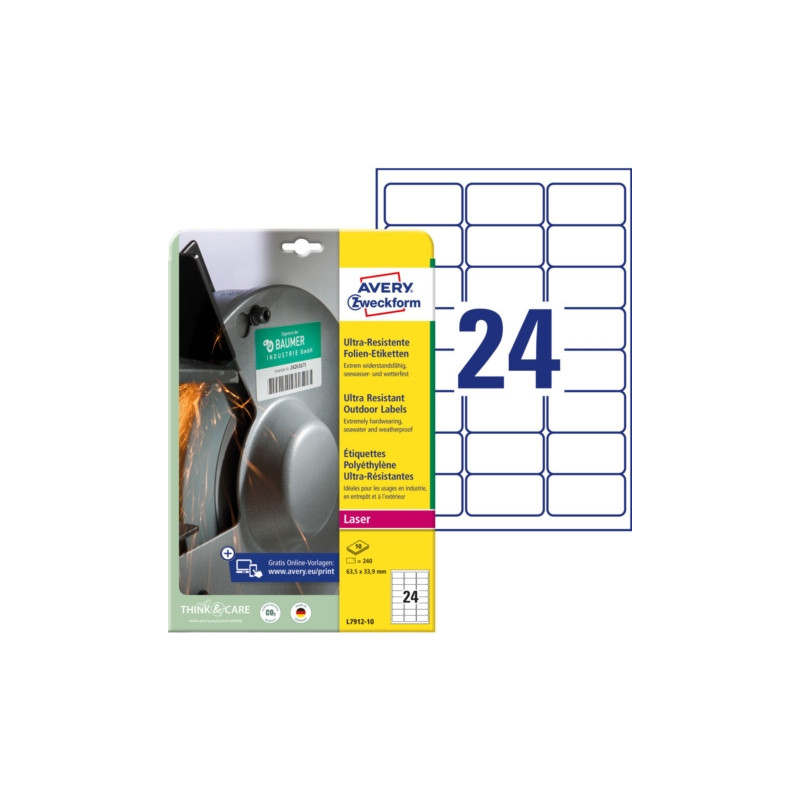 Etykiety polietylenowe 63,5x33,9mm- 5szt Pakiet