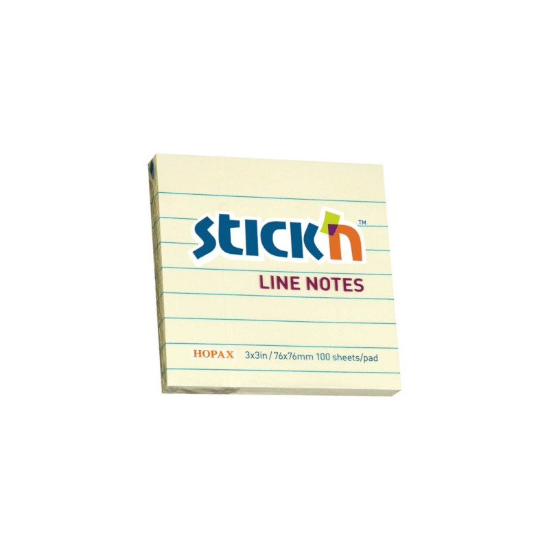 NOTES SAMOP.HOPAX W LINIE 76X76 ŻÓŁTY PASTEL 21054