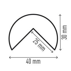 Profil ochronny Durable C25R - samoprzylepny