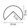 Profil ochronny Durable C25R - samoprzylepny
