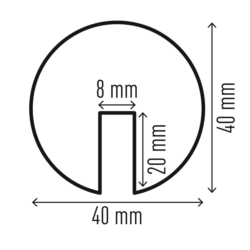 Profil ochronny Durable E8R - samoprzylepny