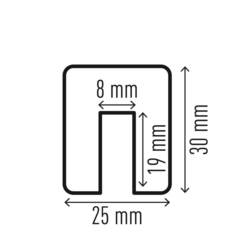 Profil ochronny Durable E8 - samoprzylepny