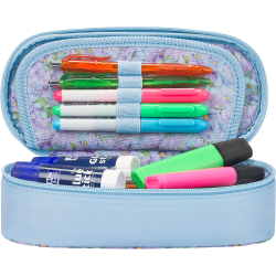 PIÓRNIK Z KLAPKĄ OXFORD FLOWERS NIEBIESKI