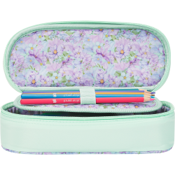 PIÓRNIK Z KLAPKĄ OXFORD FLOWERS ZIELONY