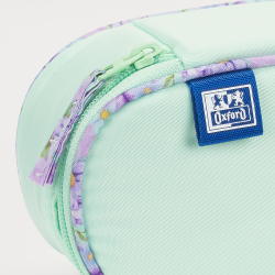 PIÓRNIK Z KLAPKĄ OXFORD FLOWERS ZIELONY