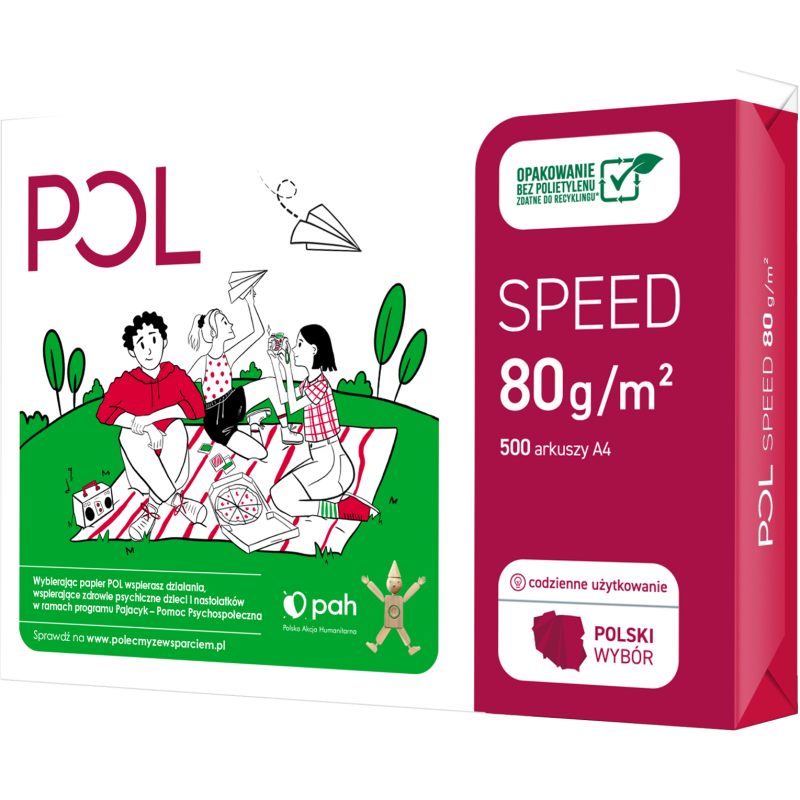 Papier ksero A3 Polspeed 80g – 500 arkuszy, biały, gładki do kolorowego druku -sklep-lapis.pl