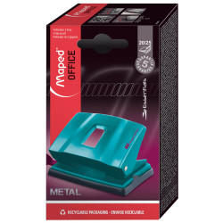 Dziurkacz biurowy, metalowy, solidny, do papieru - 25 kartek Deco