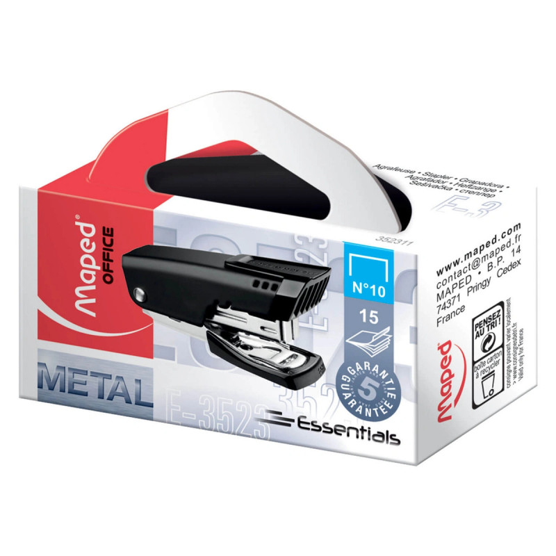 Zszywacz Maped Essentials Metal Mini Pocket nr 10 - kompaktowy do 15 kartek
