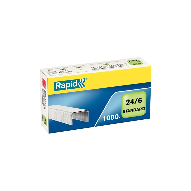 Zszywki biurowe, stalowe - Rapid, 24/6 - 1000 szt.