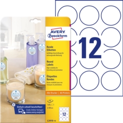 Etykiety Avery okrągłe 60mm L3416-10