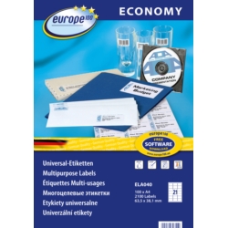 Etykiety Avery economy ELA040 63,5x38,1 2100