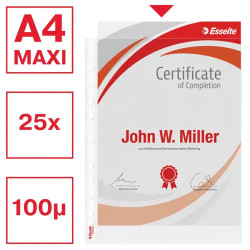 Koszulki A4 Maxi groszkowe Esselte 120 mic - do segregatora