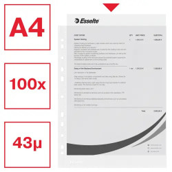 Koszulki A4 groszkowe Esselte 46 µm - 100 szt. | ochrona i organizacja dokumentów