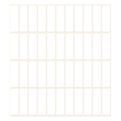 Trwałe mini etykiety 32x10 mm  białe 1144 etyk,